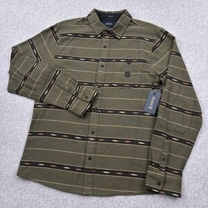 NEW Roark Nordsman Light Flannel Snap Shirt‎ Men's S Antico Military Green Aztec